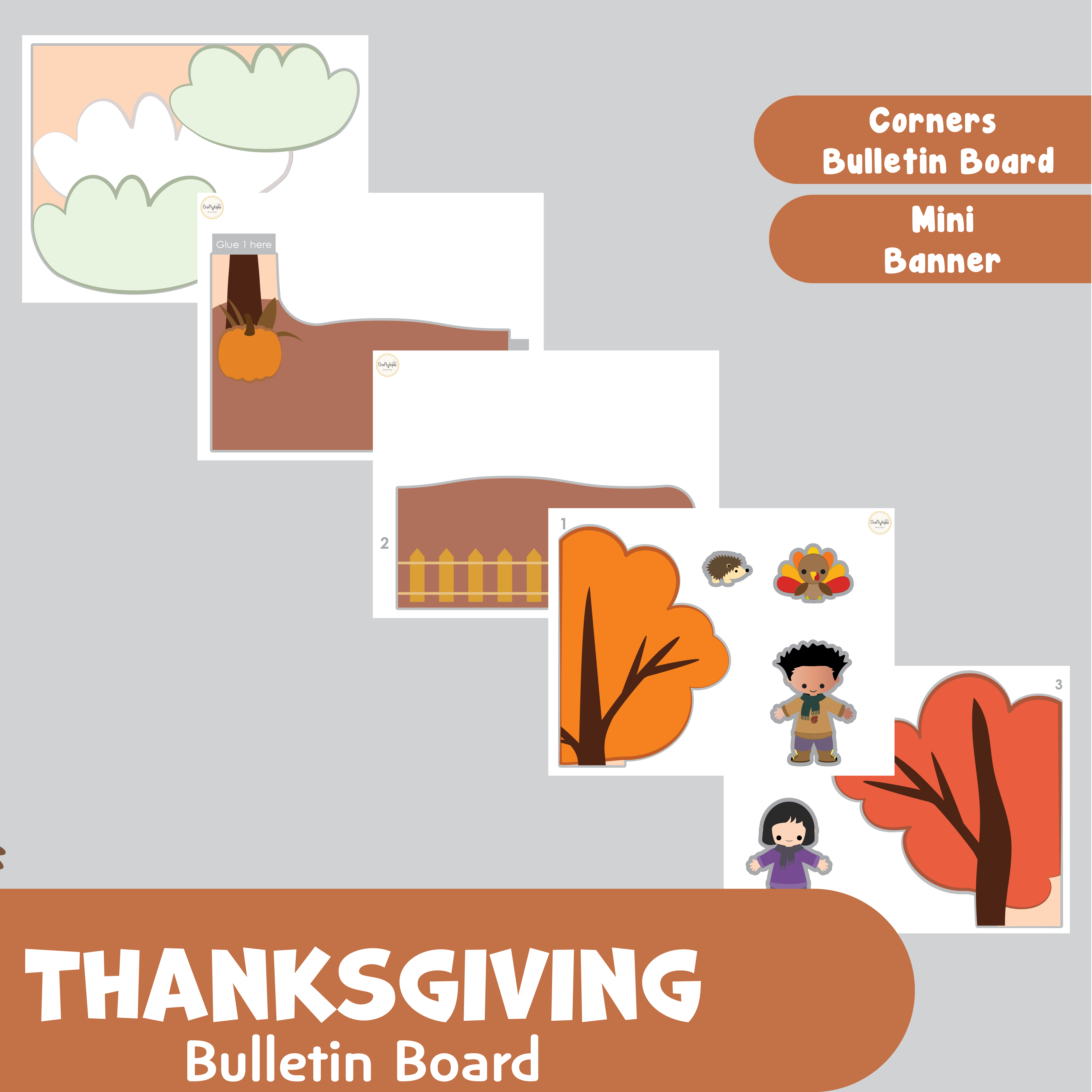 Printable Thanksgiving Bulletin Board in color