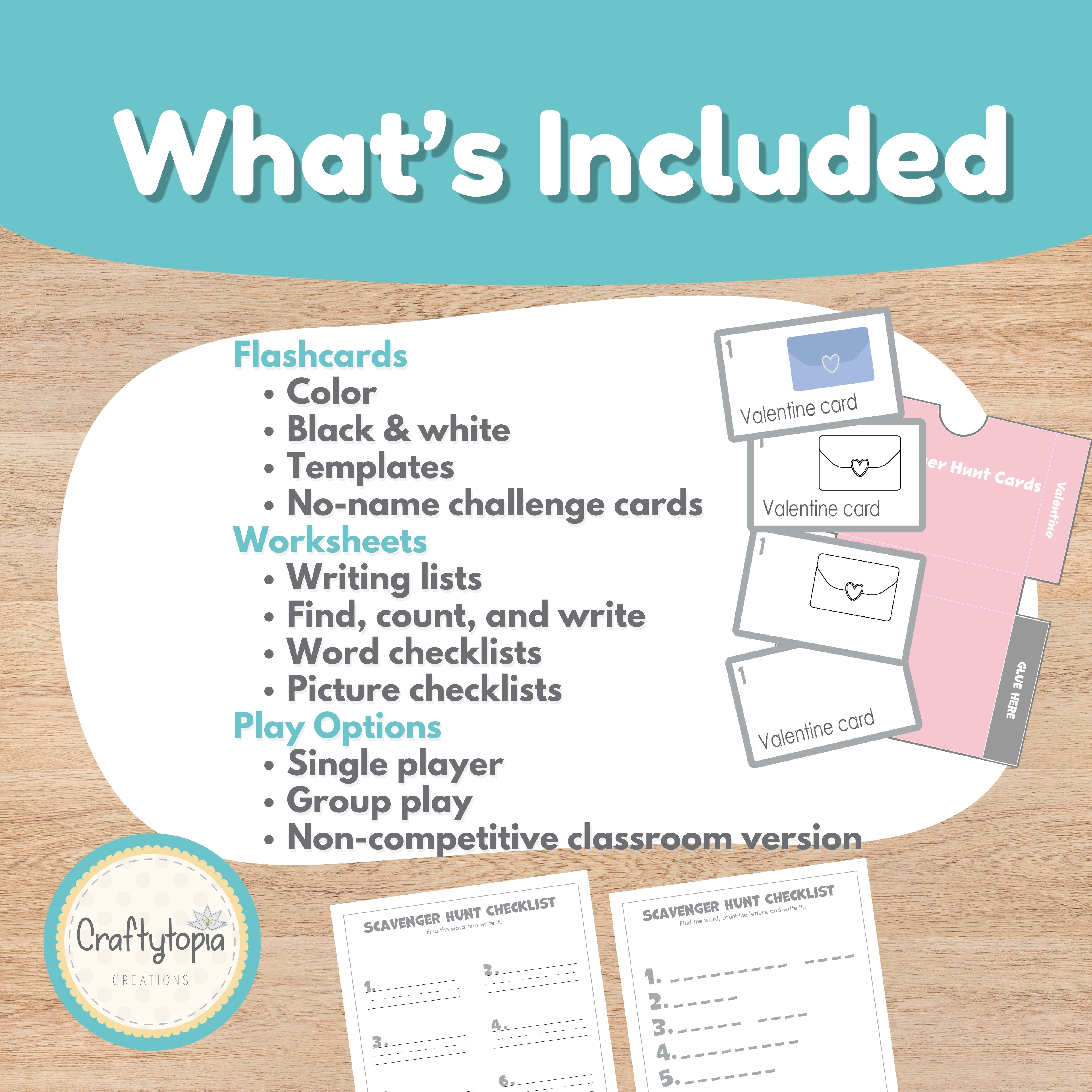 Preschool Valentine literacy game printable